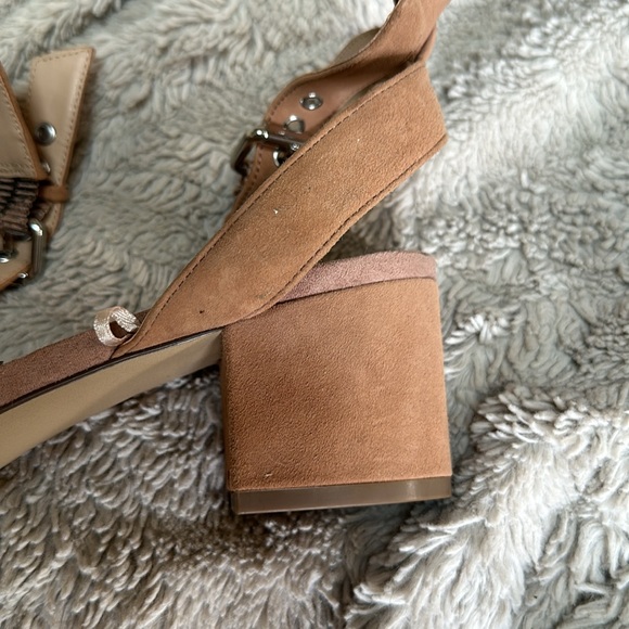 NWOT Gap pink suede buckle heel sandals - Picture 8 of 8